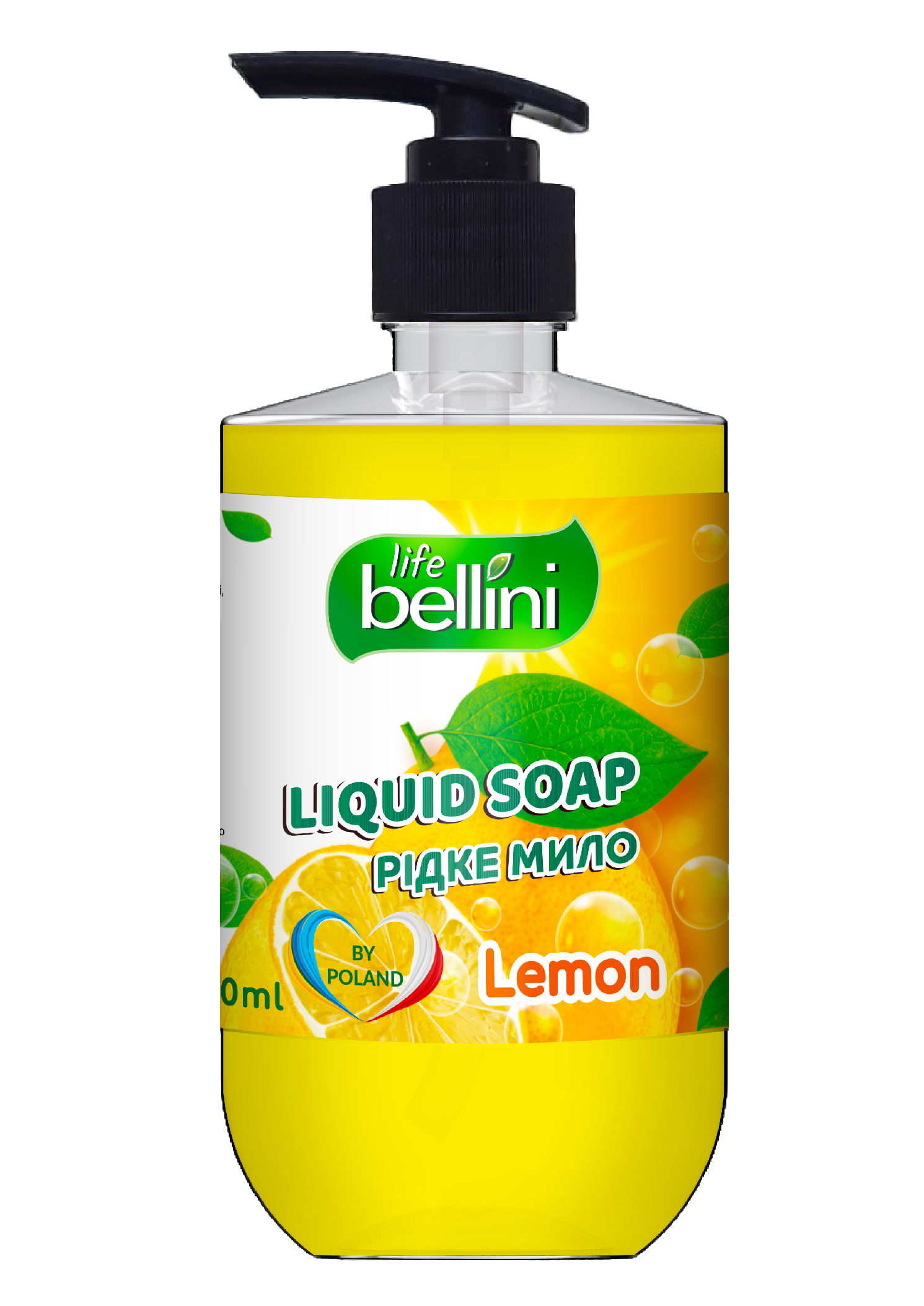 Рідке мило з ароматом лимону ТМ "BELLINI LIFE", 0,5 л